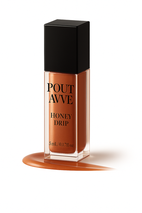 Honey Drip – bronze shimmer lip gloss by Pout Avve.